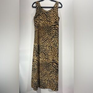 Liz Claiborne Animal Print Maxi Dress Sleeveless